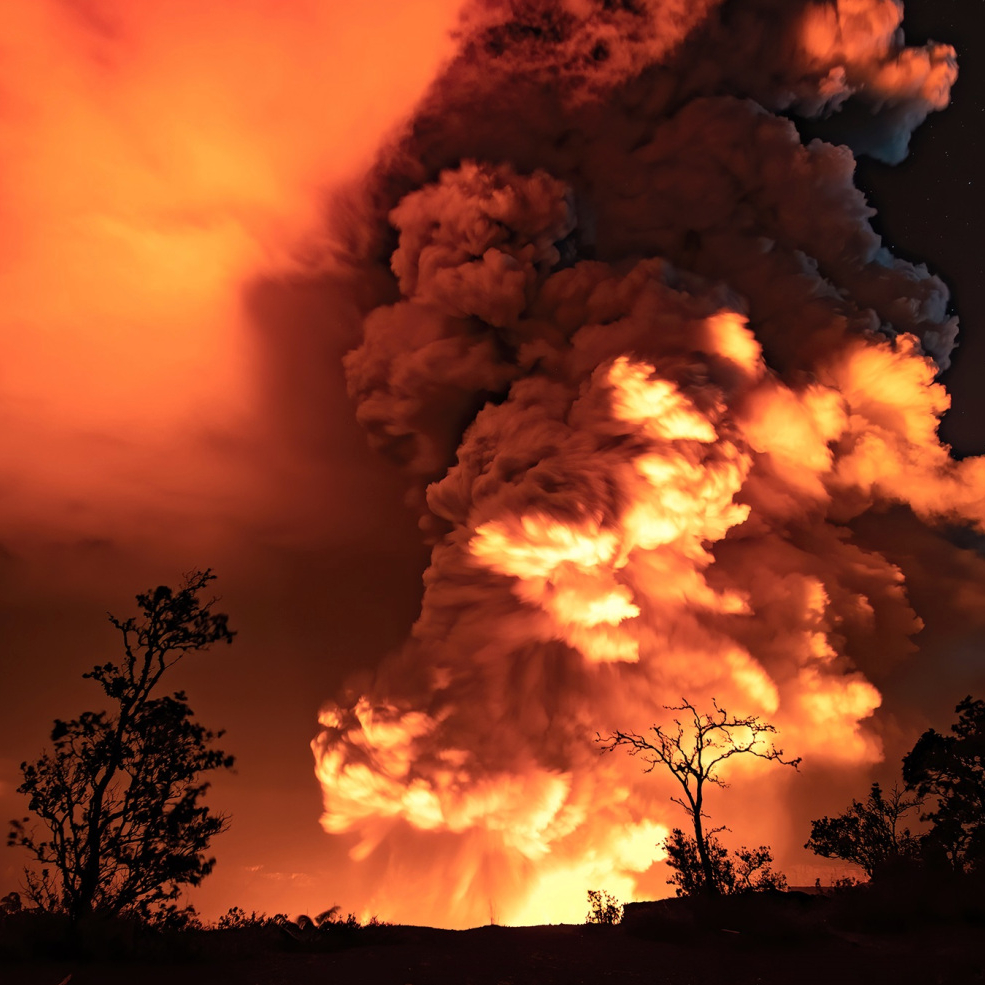 Halemaʻumaʻu, Kilaeua, Hawaiʻi Erupts on Winter&nbsp;Solstice